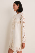 Ivory Camie Linen Mini Dress