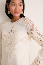 Ivory Camie Linen Mini Dress