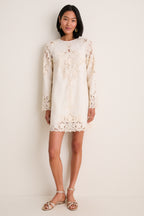 Ivory Camie Linen Mini Dress