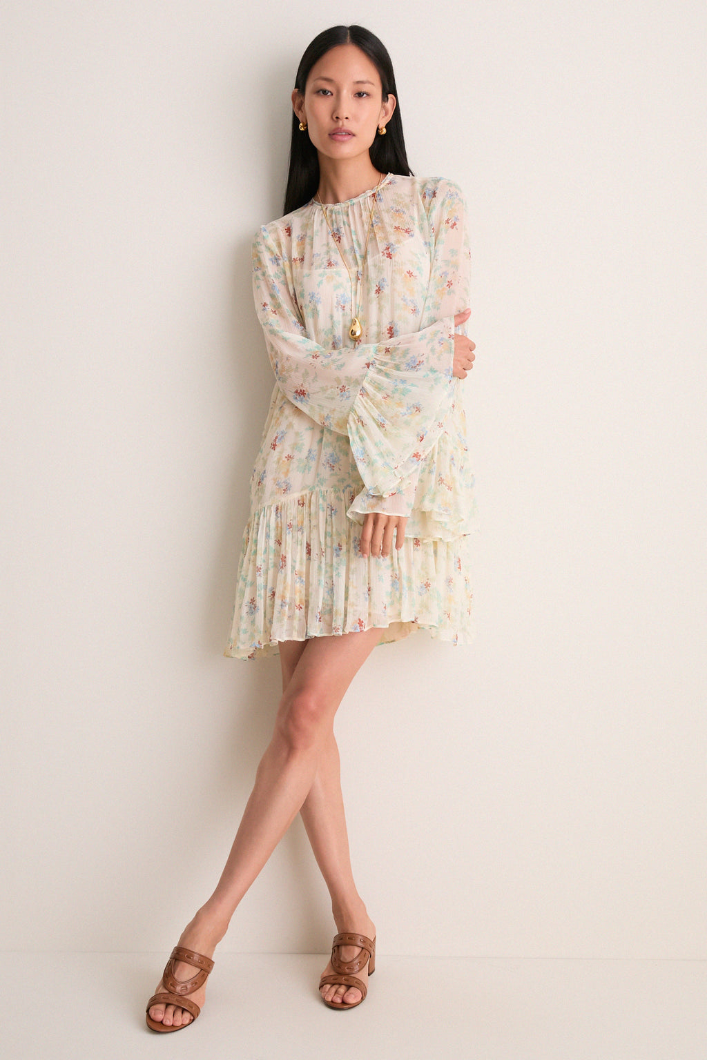 Moon Petal Emmeline Silk Mini Dress