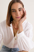White Shadow Stripe Juliette Button Down