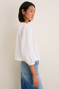 White Poplin Kennedi Blouse