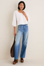 White Poplin Kennedi Blouse
