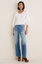 White Poplin Kennedi Blouse