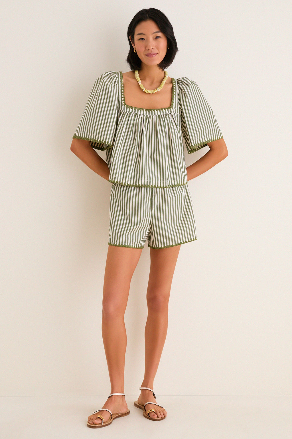 Jardin Stripe Whipstitch Kieran Short