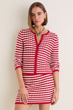 Avenue Stripe Knit Martha Cardigan