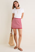 Avenue Stripe Knit Mystic Mini Skirt