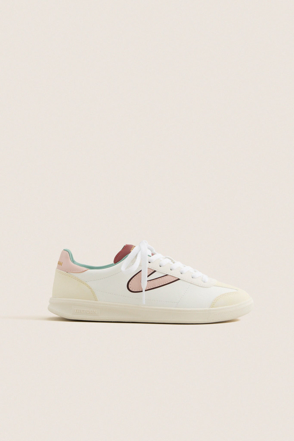 White Burgundy and Pink Skylar Sneakers