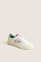 White Burgundy and Pink Skylar Sneakers