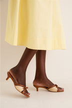 Cognac Porter Heels