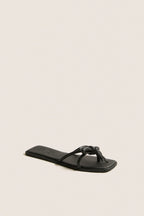 Black Ruthie Bow Sandals
