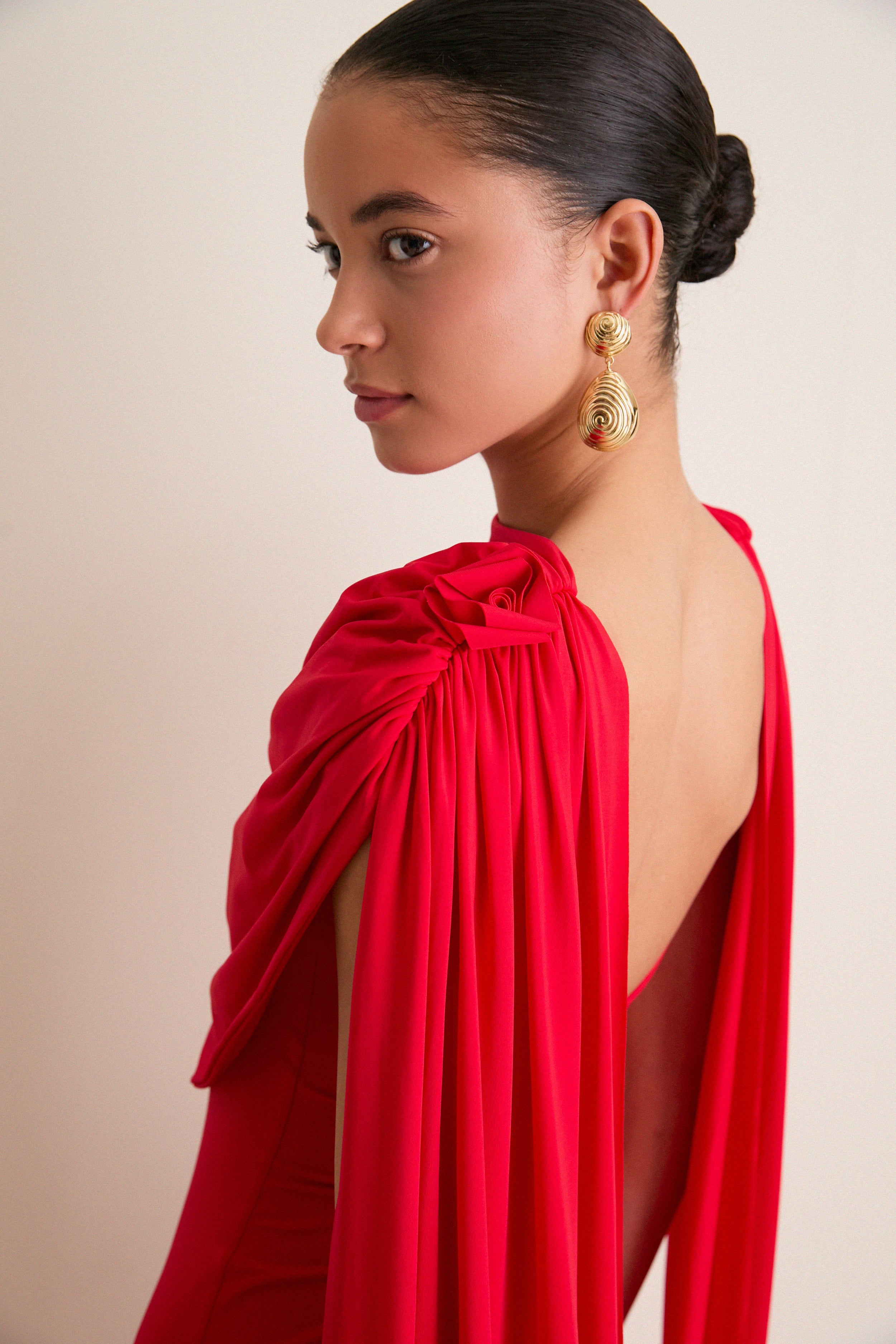 Exclusive Red Batista Maxi Dress
