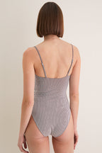 Brown and White Colette One Piece