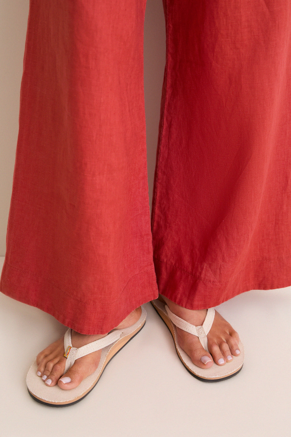 Natural Hemp Single Layer Flip flops