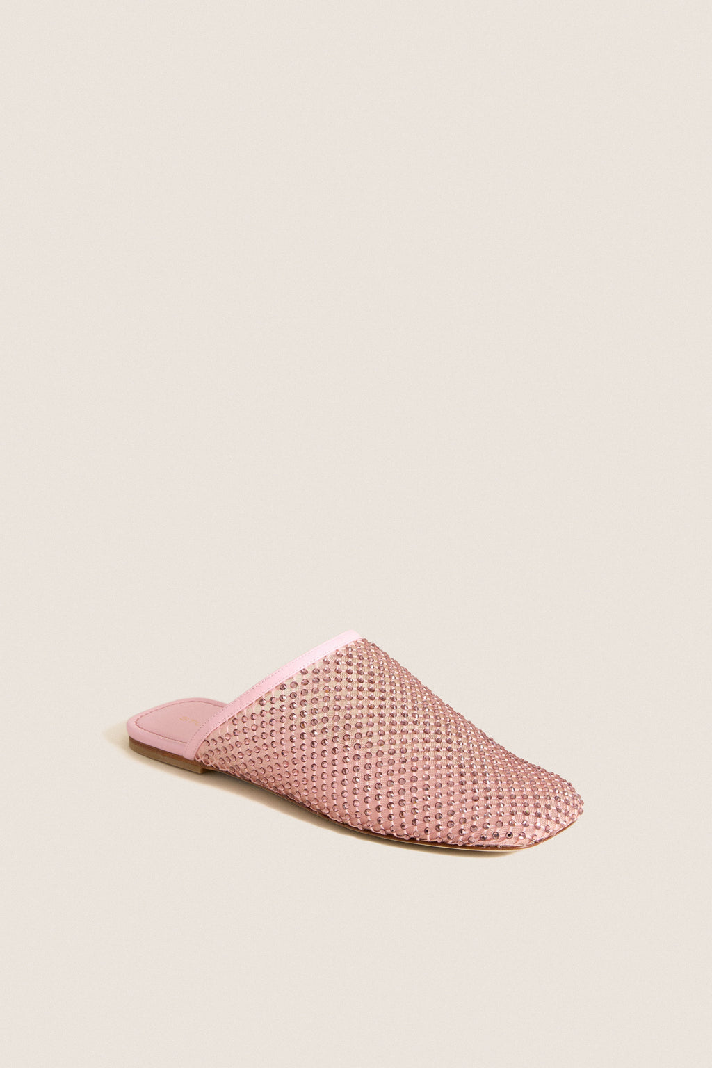 Pink Marshmallow Bareitall Shine Mules