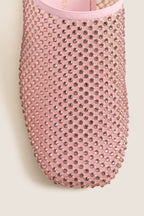 Pink Marshmallow Bareitall Shine Mules