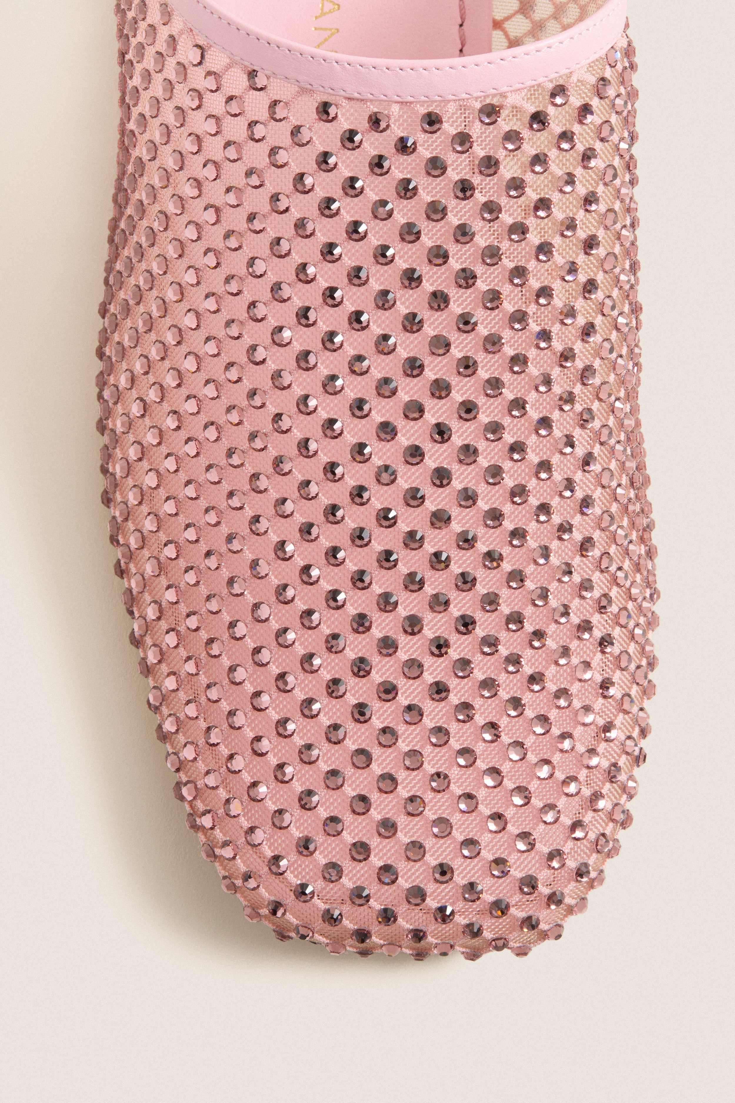 Pink Marshmallow Bareitall Shine Mules