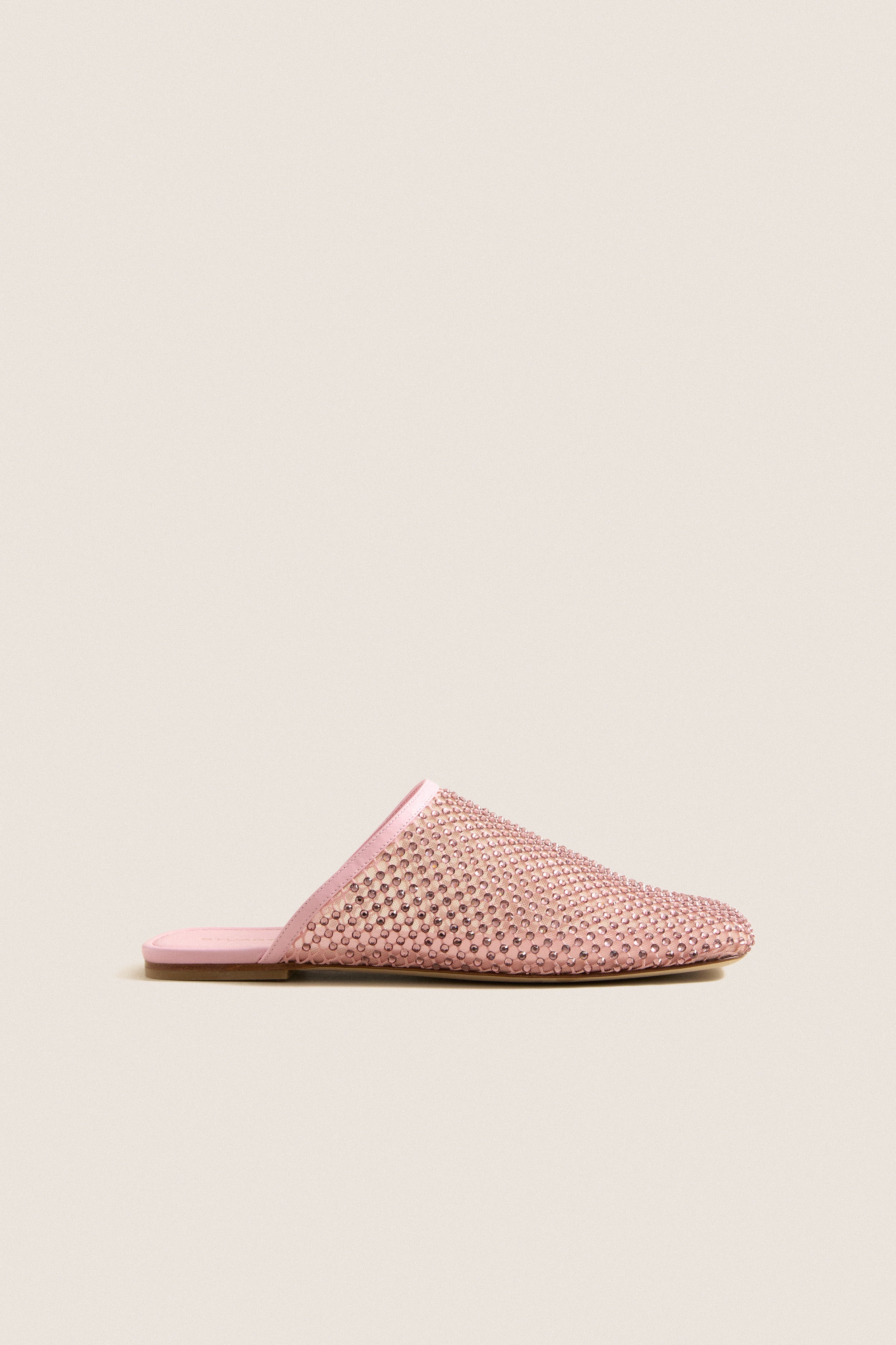 Pink Marshmallow Bareitall Shine Mules