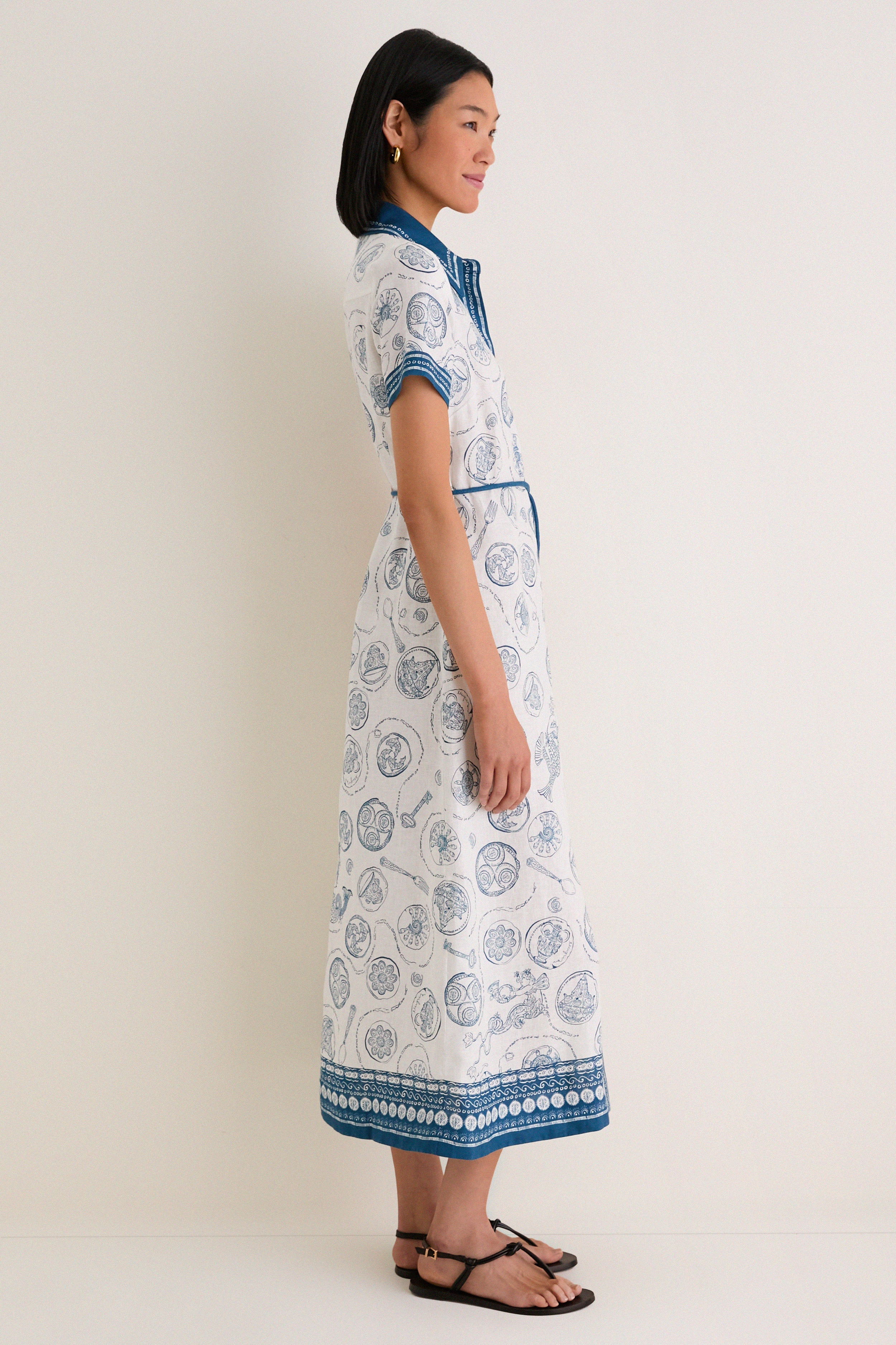 Ivory Lucky Shirt Dress