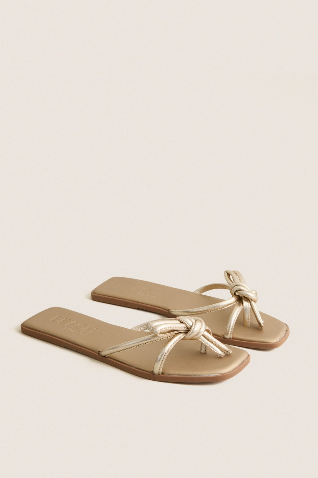 Gold Ruthie Bow Sandals