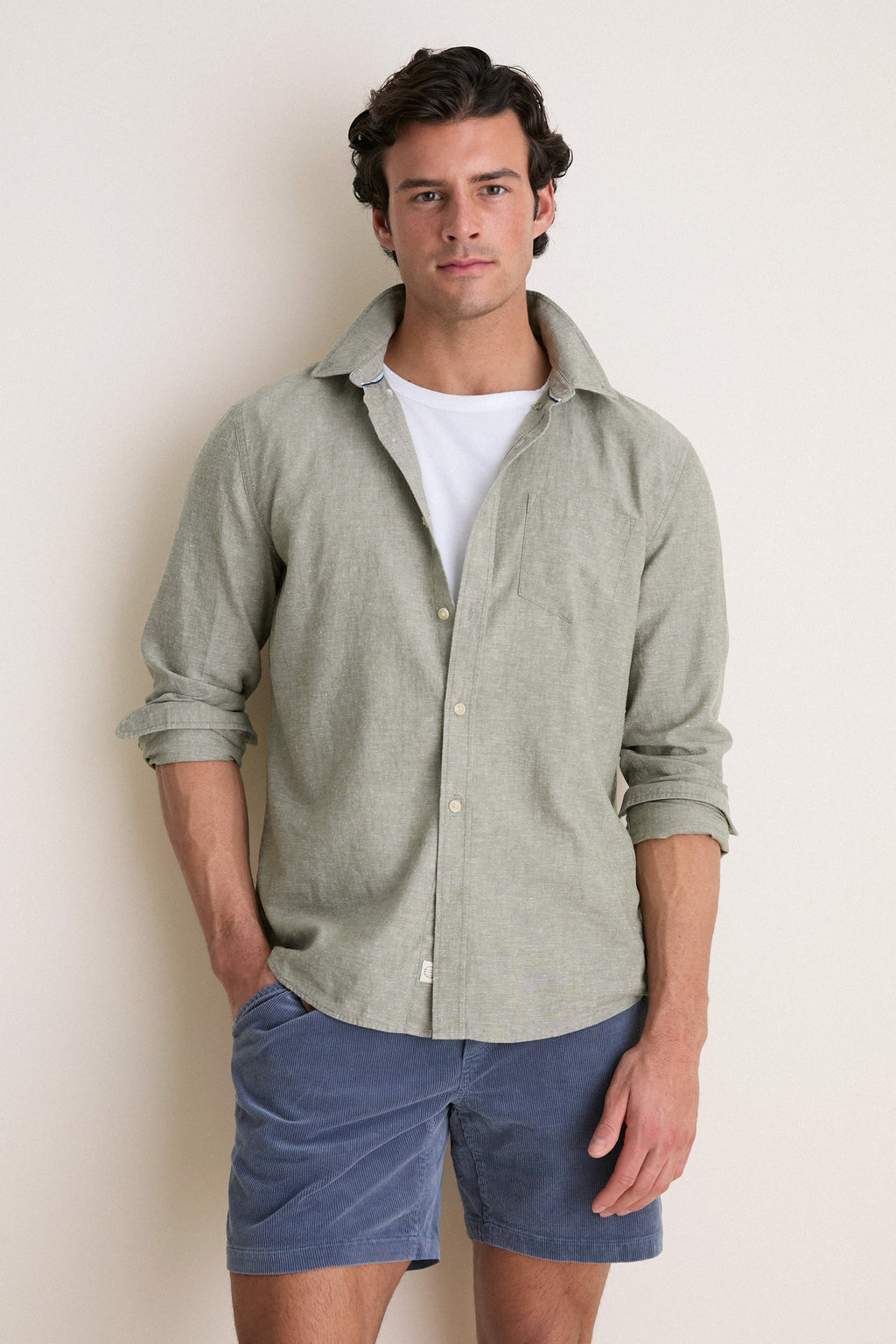 Olive Better-Than-Linen Shirt