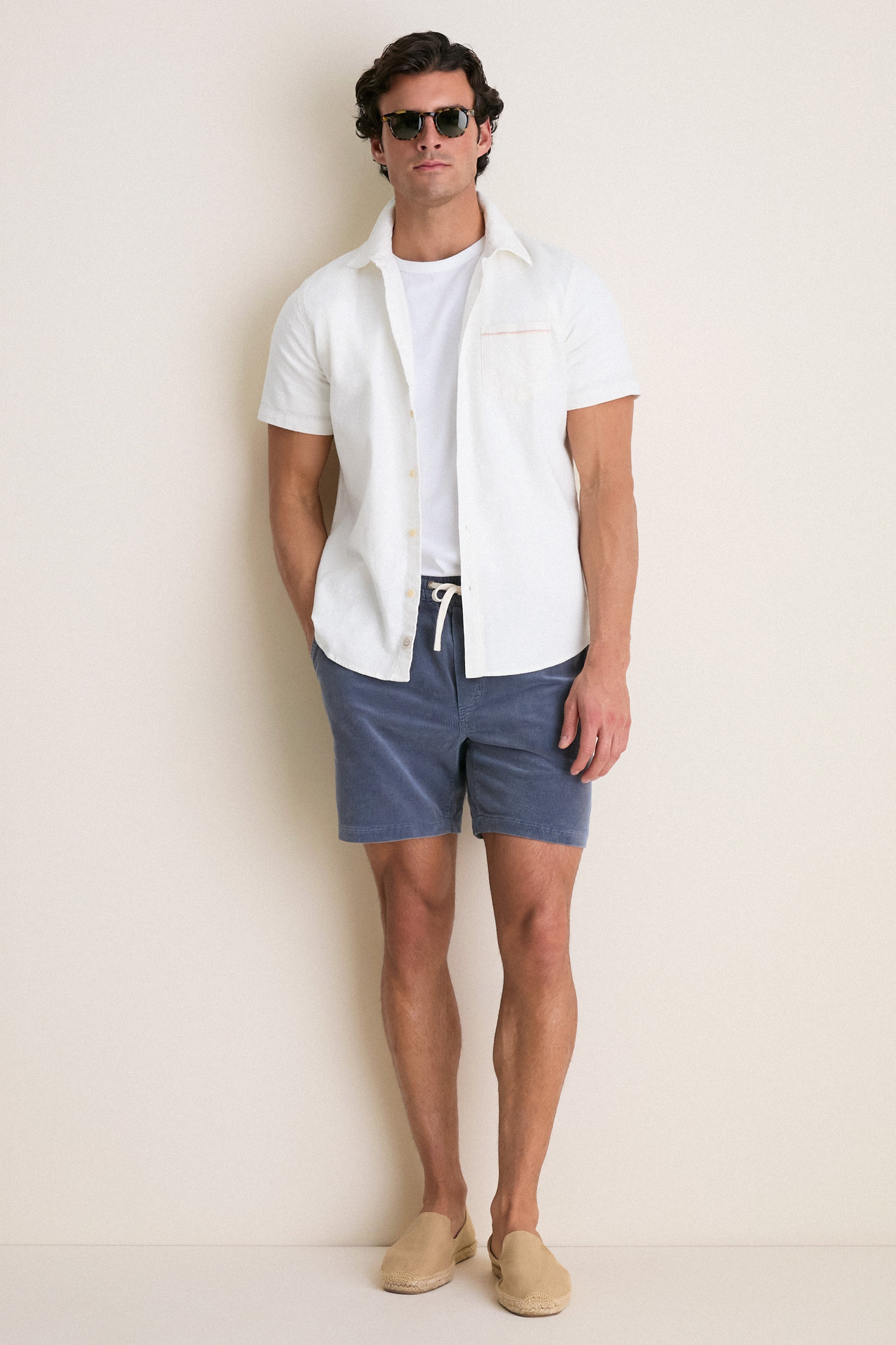 White Classic Stretch Selvage Shirt