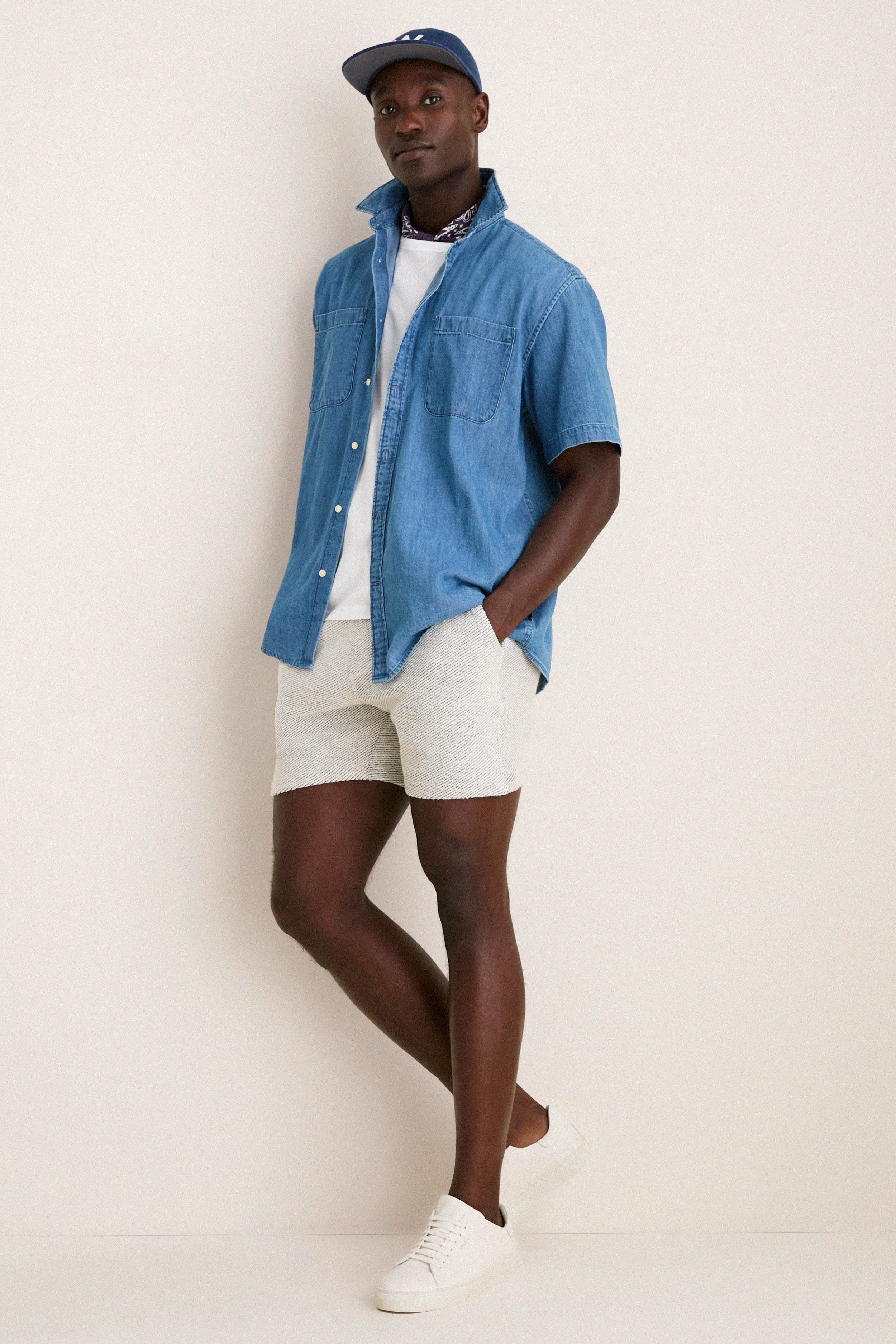 White Navy Portolo Beach Short
