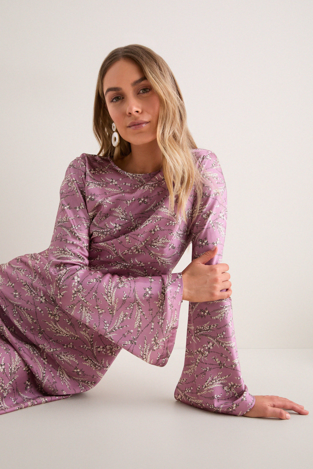 Orchid Haze Multi Midi Gemma Dress