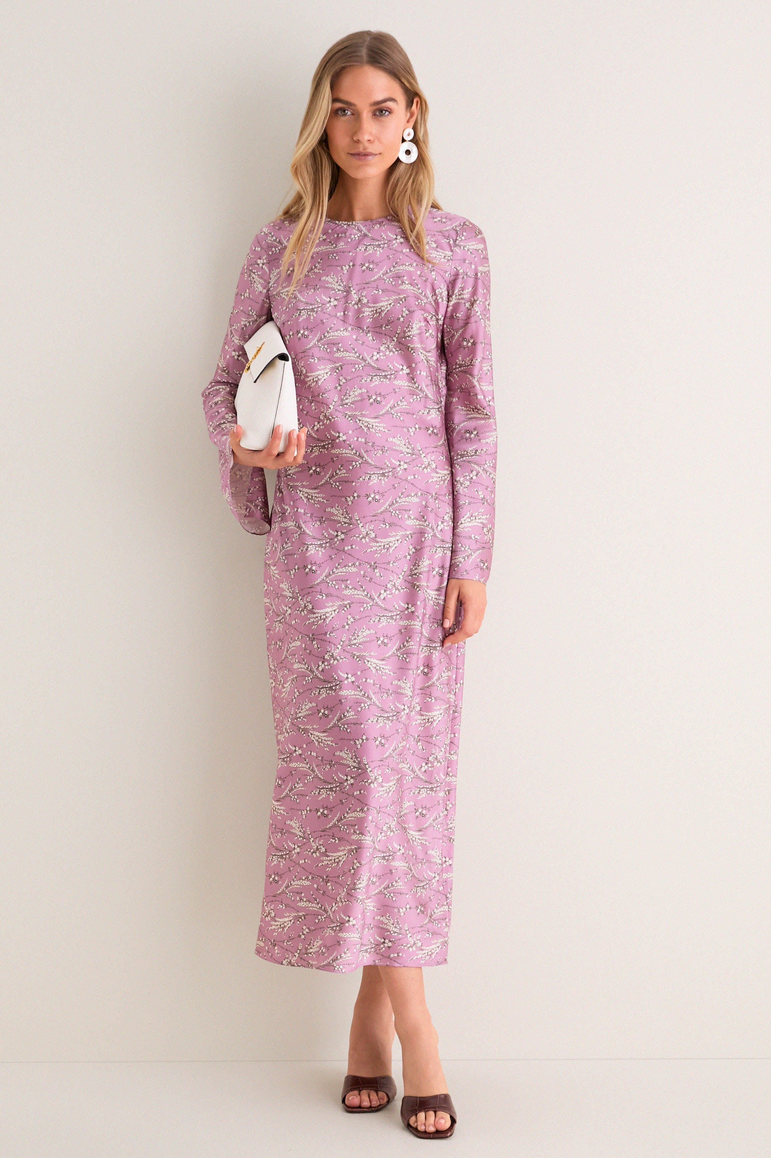 Orchid Haze Multi Midi Gemma Dress