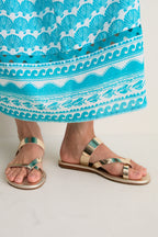 Gold Mirror Daphnae Sandals