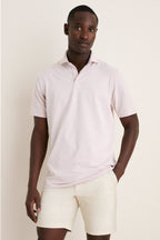 Faded Scarlet Stripe Albatross Cotton Blend Pique Polo