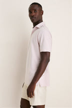 Faded Scarlet Stripe Albatross Cotton Blend Pique Polo