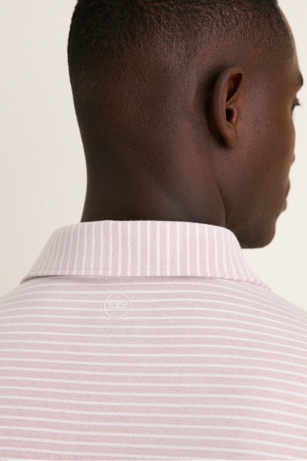 Faded Scarlet Stripe Albatross Cotton Blend Pique Polo