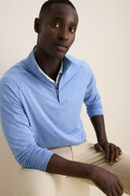 Dust Blue Stealth Stripe Performance Quarter Zip