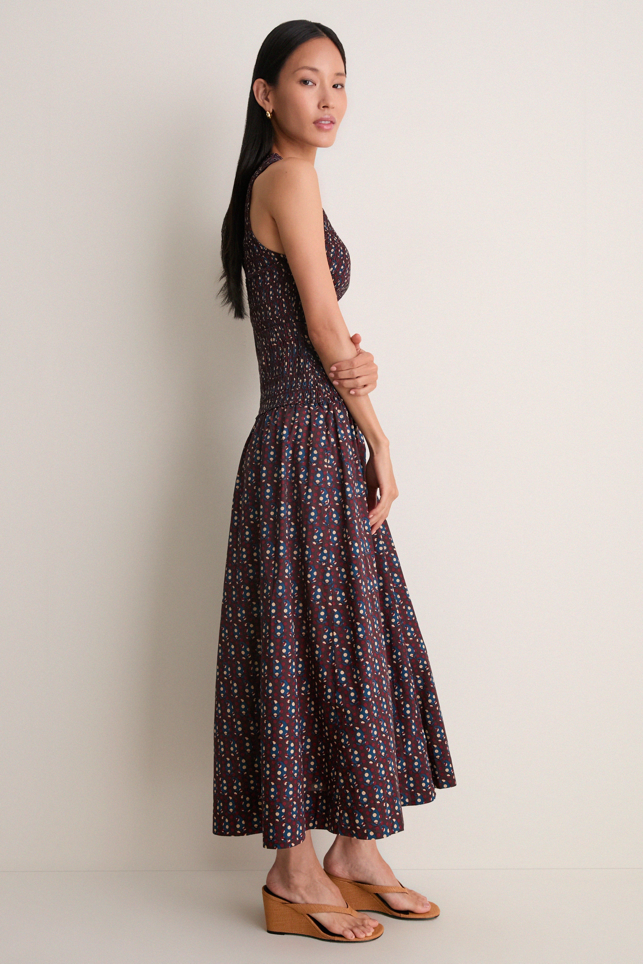 Block Print Polka Siempre Tank Maxi