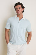 Beach Fog Stripe Movement Pique Polo