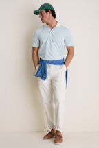 Beach Fog Stripe Movement Pique Polo