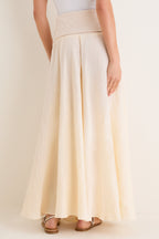 Ecru Light and Sound Ankle Skirt