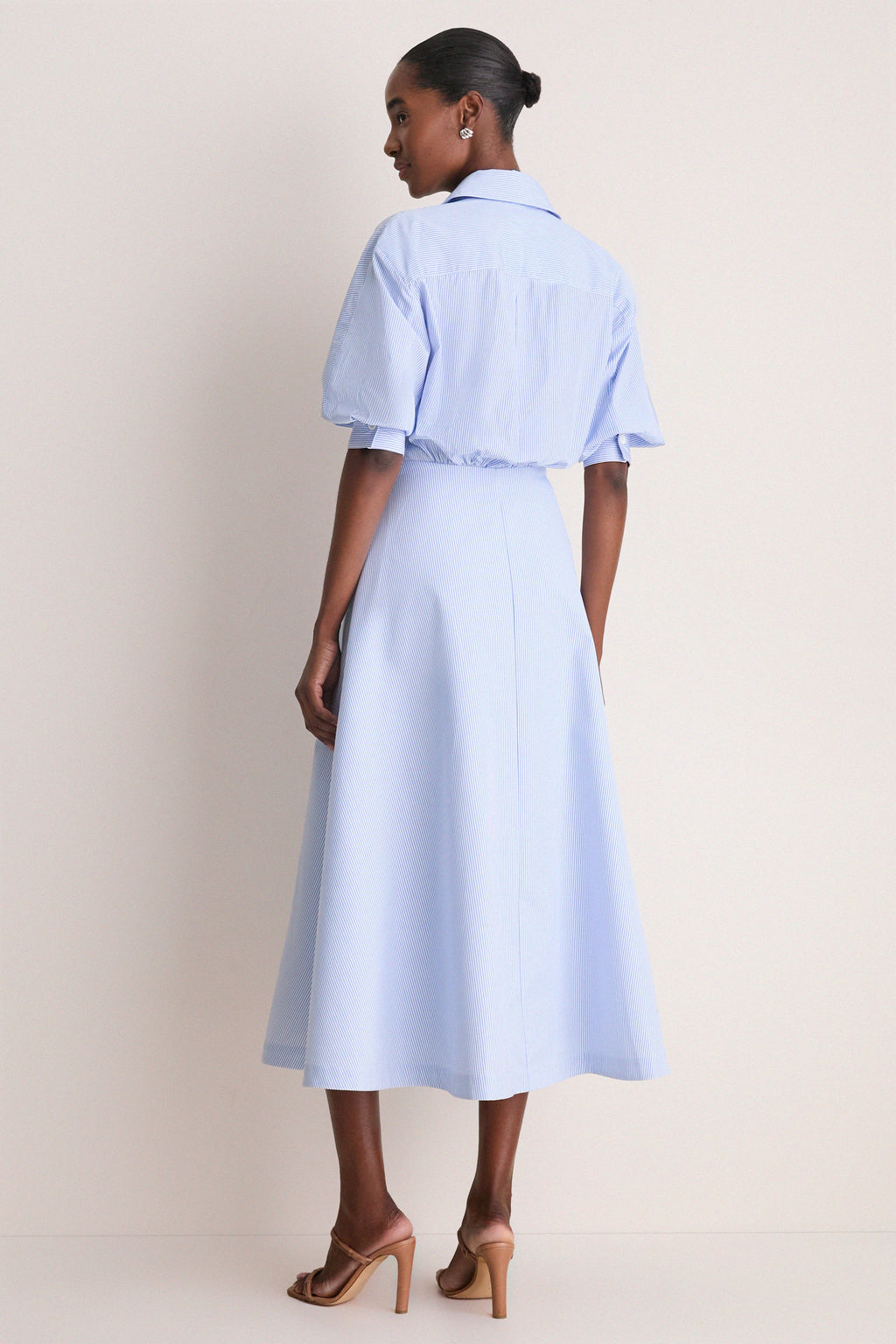 Cornflower Stripe Eleanor Midi Dress