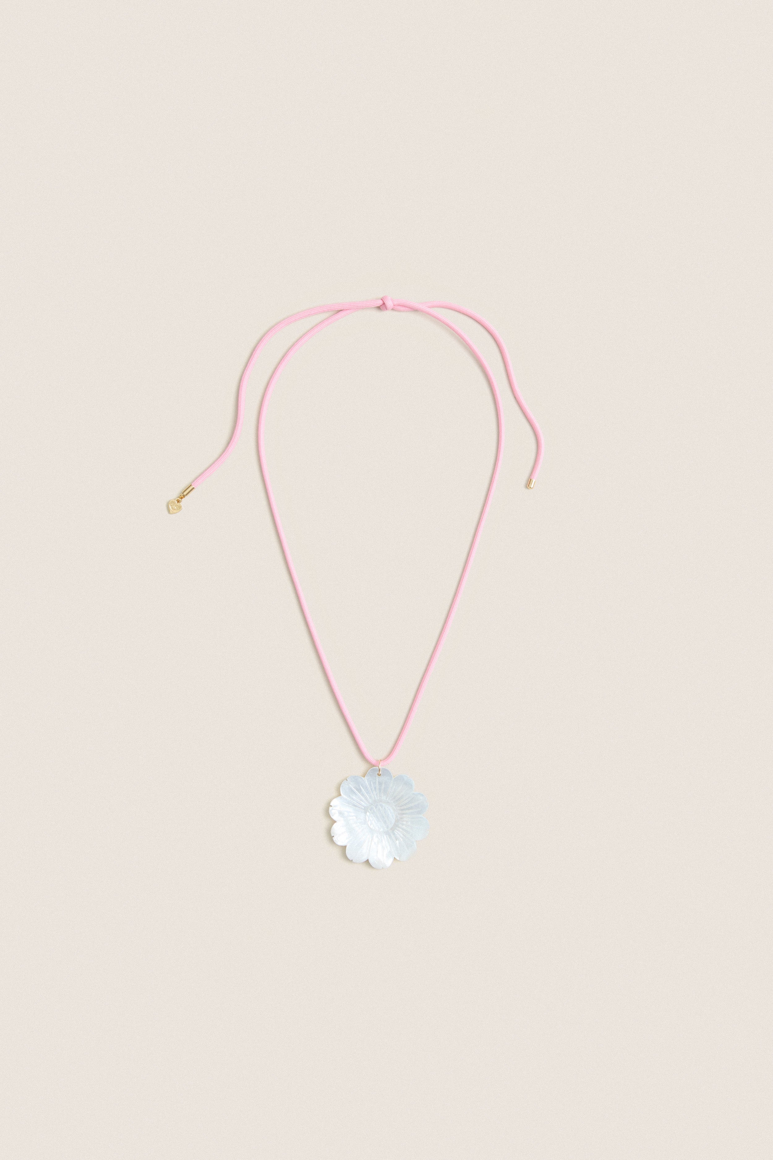 Exclusive Mother of Pearl Daisy Cord Necklace