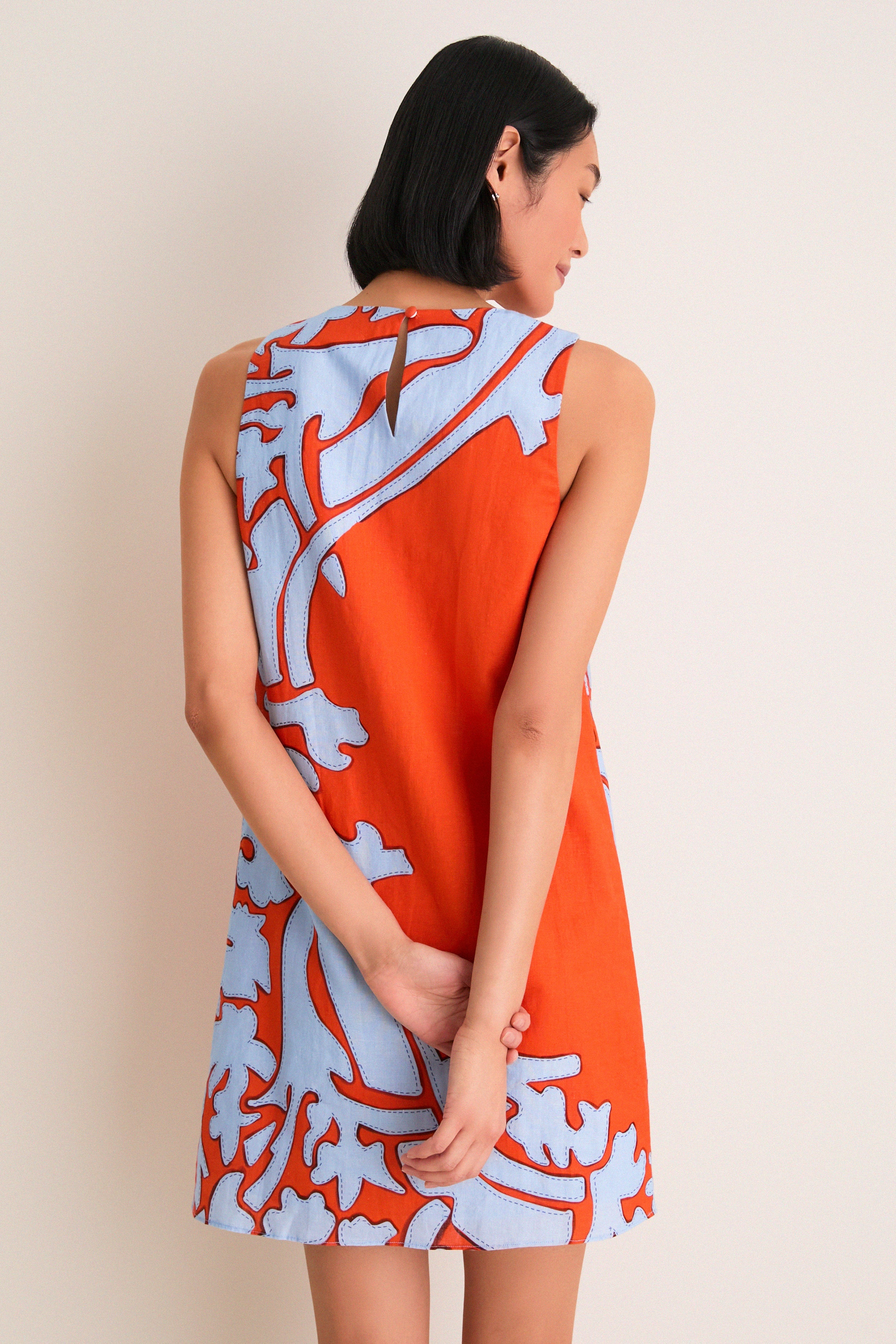 Coral Art Evelyn Dress