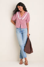 Red Gingham Toto Blouse