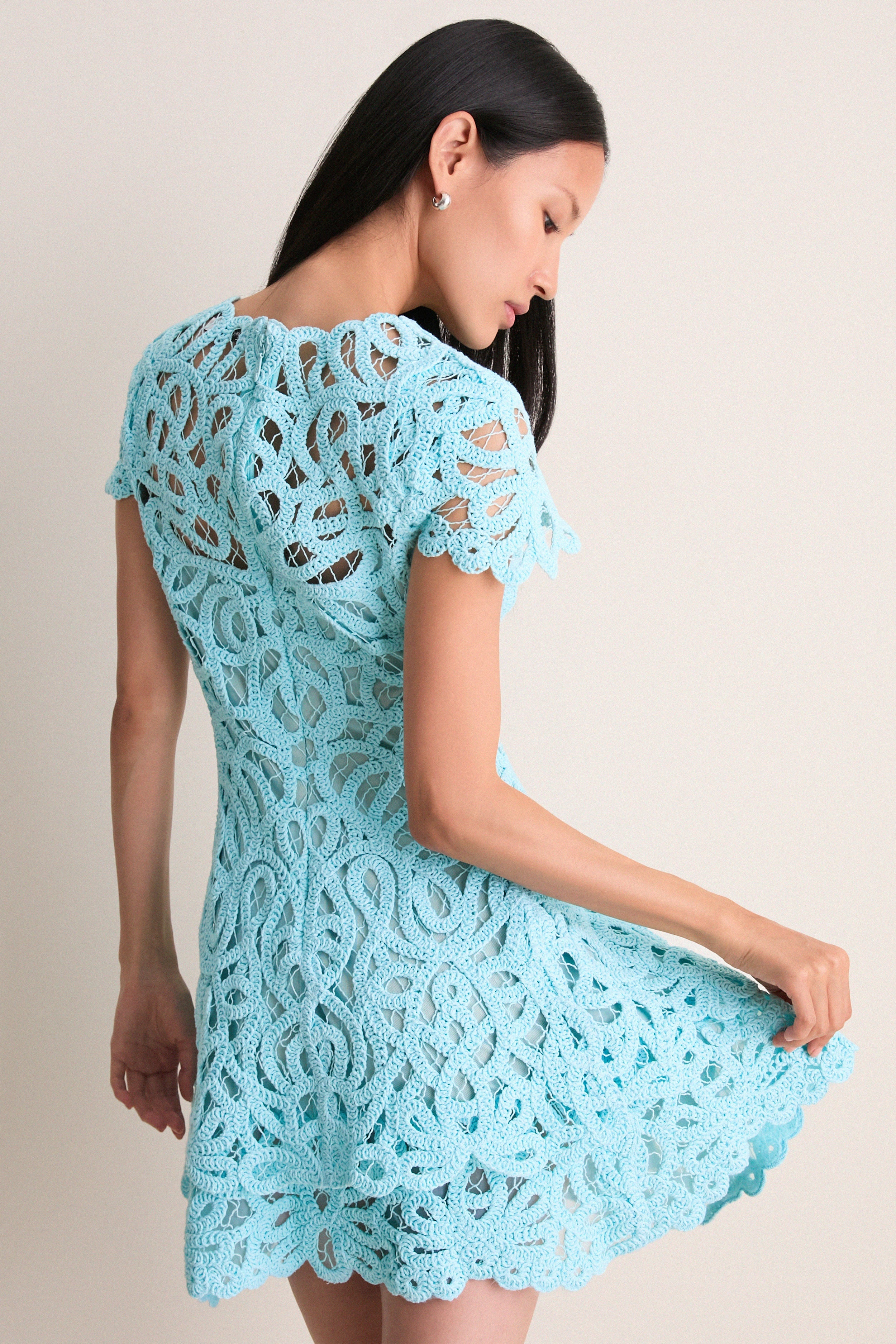 Pool Lina Laced Guipure Mini Dress