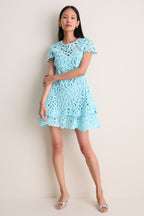 Pool Lina Laced Guipure Mini Dress