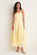 Buttercream Imogen Cotton Lace Bustier Midi Dress