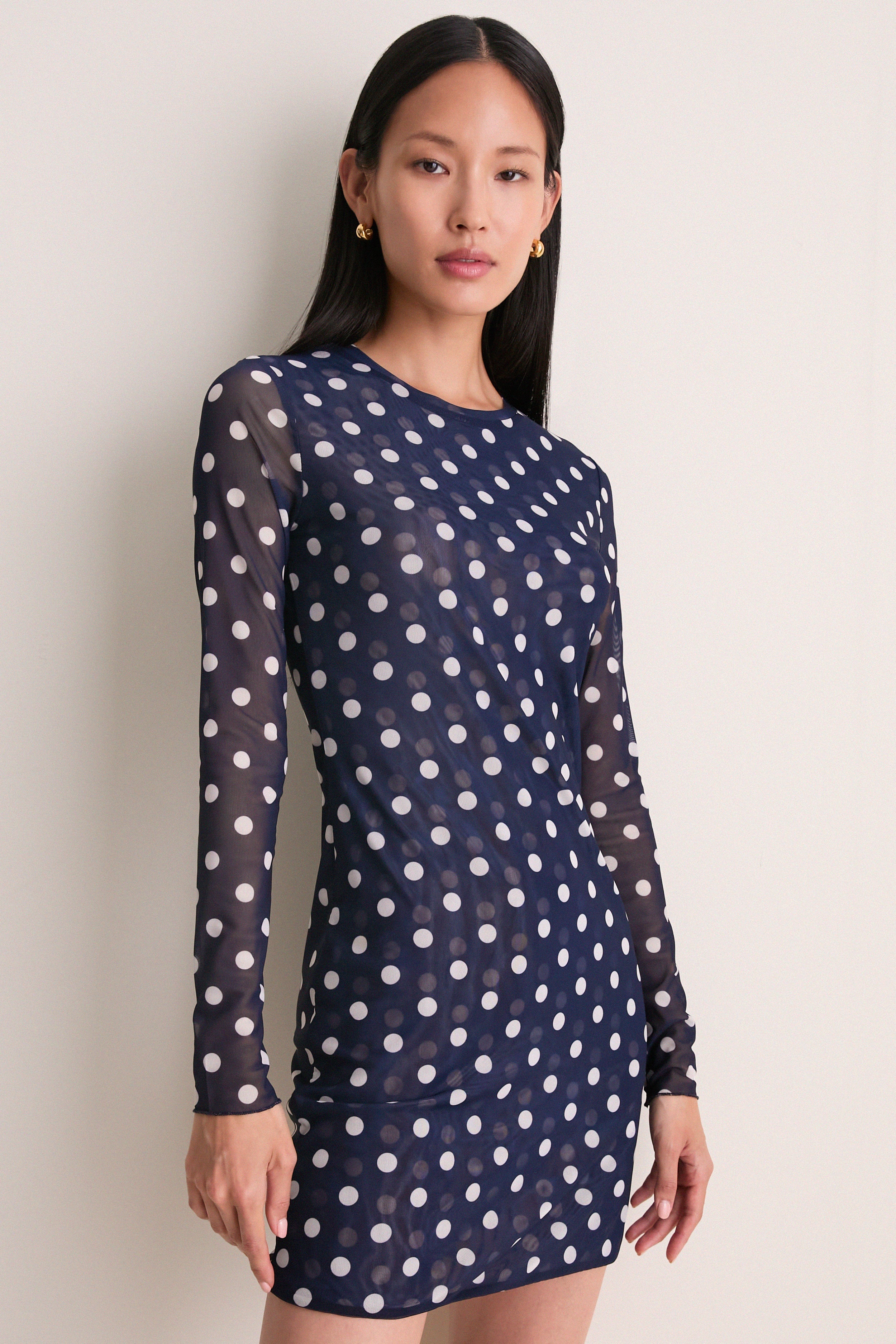 Midnight Dot Scarlet Mini Dress