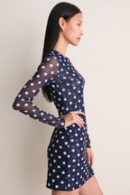 Midnight Dot Scarlet Mini Dress