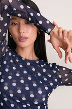 Midnight Dot Scarlet Mini Dress