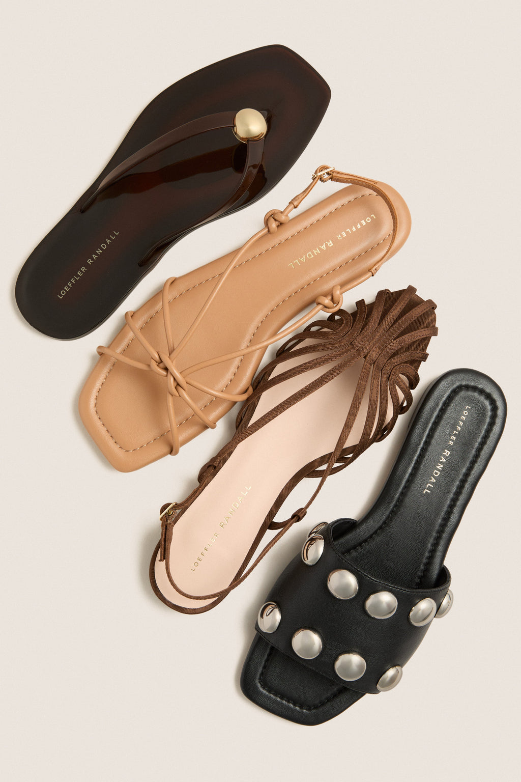 Chocolate Moire Devon Sandals