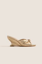 Champagne Metallic Marsy Wedges
